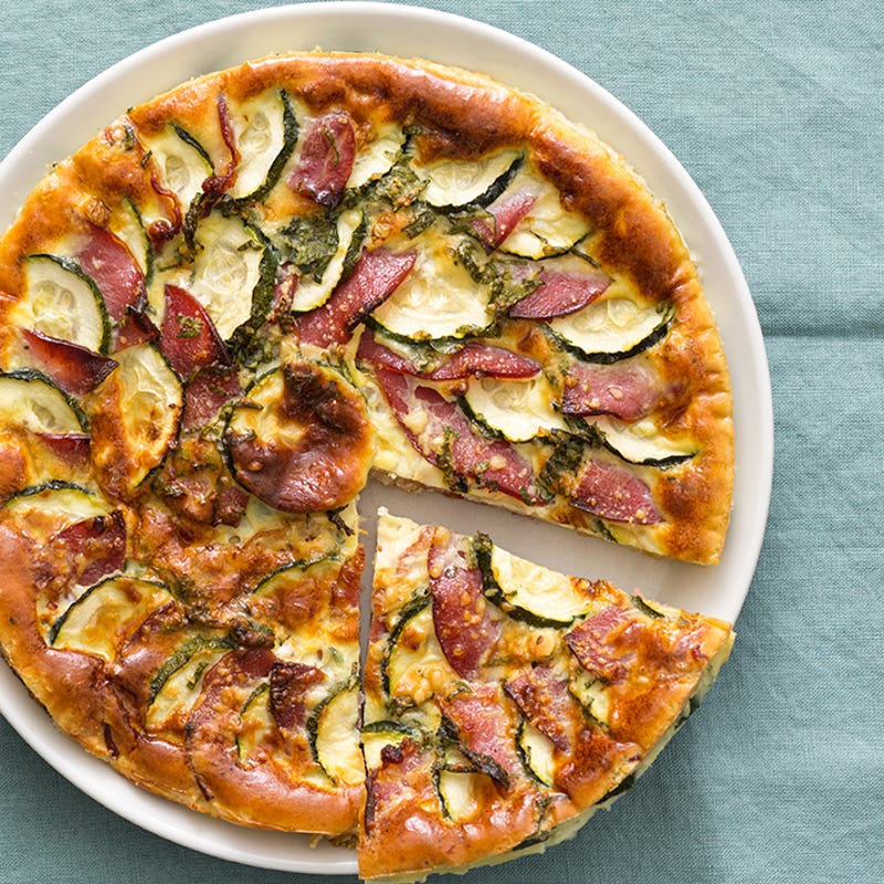 Photo de Tarte courgettes bacon sans pâte prise par WW