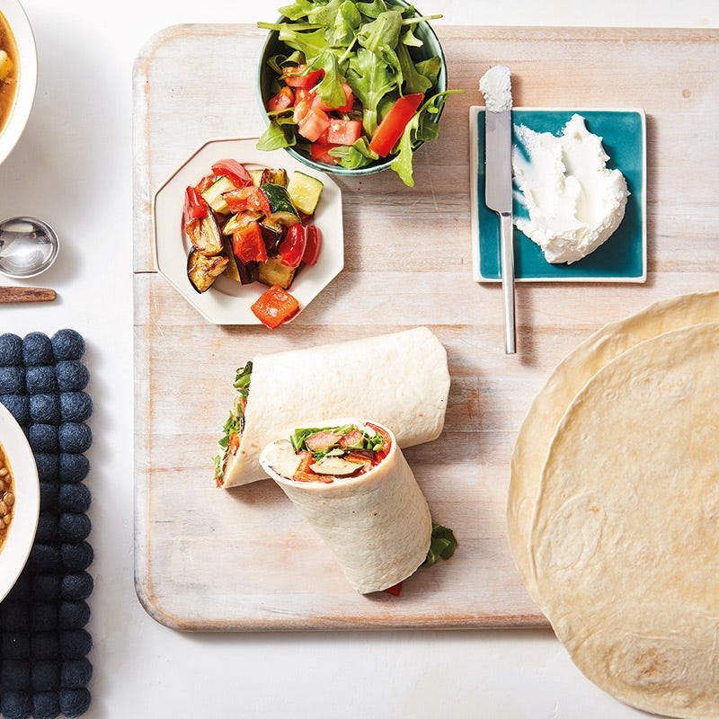 Gemüsewraps mit Frischkäsecreme