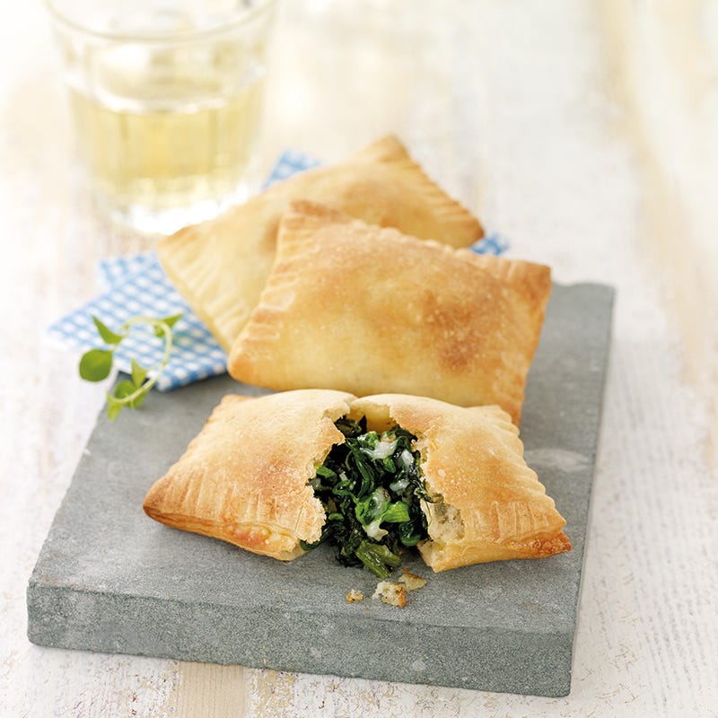 Spinattaschen mit Gorgonzola