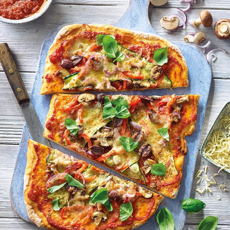 Neapolitanische Gemüsepizza