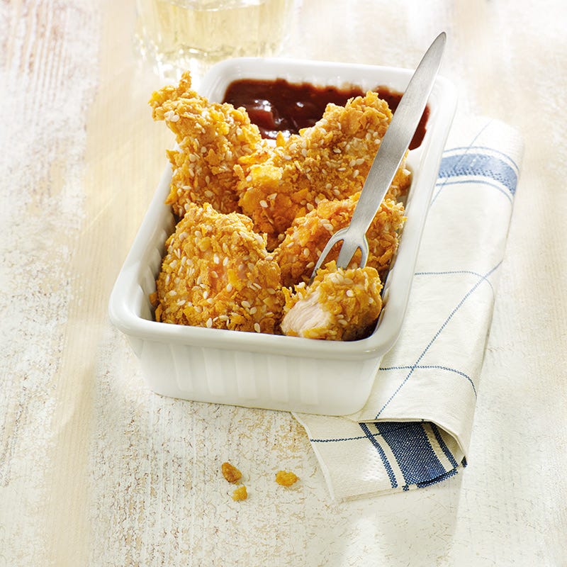 Chicken Nuggets mit Barbecuedip