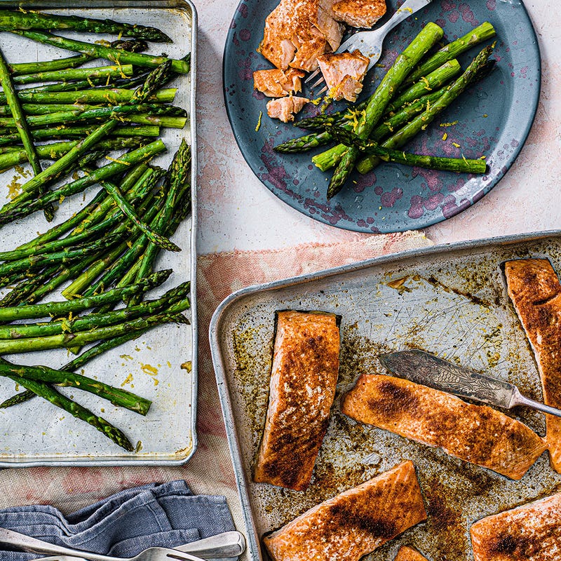 Photo of Oven-roasted salmon & asparagus by WW
