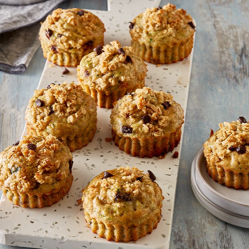 Crispy chocolate chip muffins