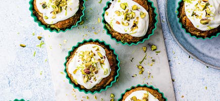 Courgette, pistachio & lime muffins