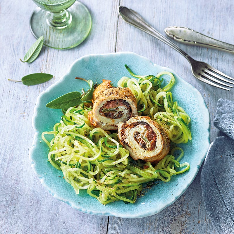 Foto van Involtini van kip met courgetti door WW