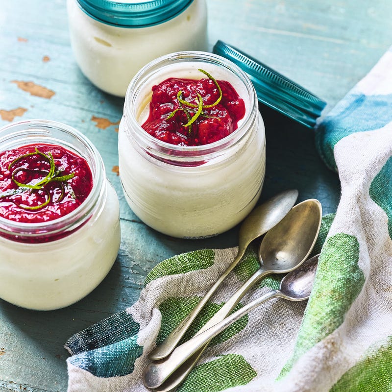 Photo of Raspberry-topped cheesecake pots by WW