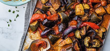 Roasted ratatouille spaghetti
