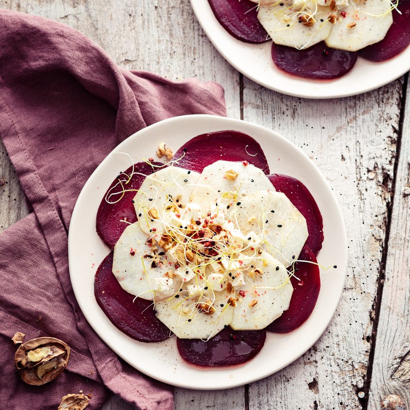 Photo de Salade de poire et betterave à la fleur d’oranger prise par WW