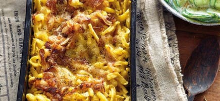 Käsespätzli mit Gurkensalat