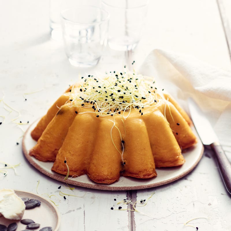 Photo de Charlotte de butternut aux graines de courge et Chavignol prise par WW