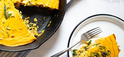 Pumpkin-Kale Frittata with Sun-Dried Tomatoes
