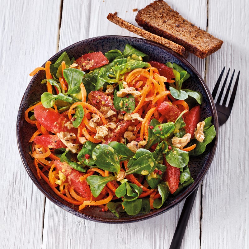 Foto van Wortelsalade met grapefruit en walnoot door WW