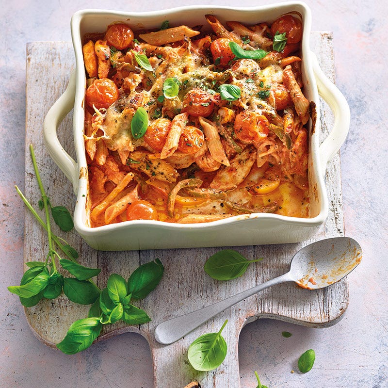 Mediterraner Poulet-Peperoni-Auflauf