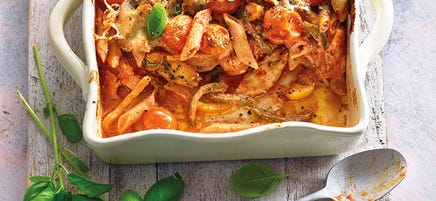 Gratin de poulet et poivrons à la méditerranéenne