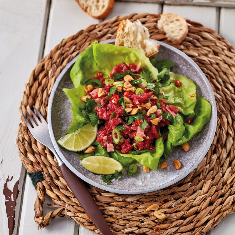 Foto van Tartaar van ossenhaas met gember en pinda's door WW