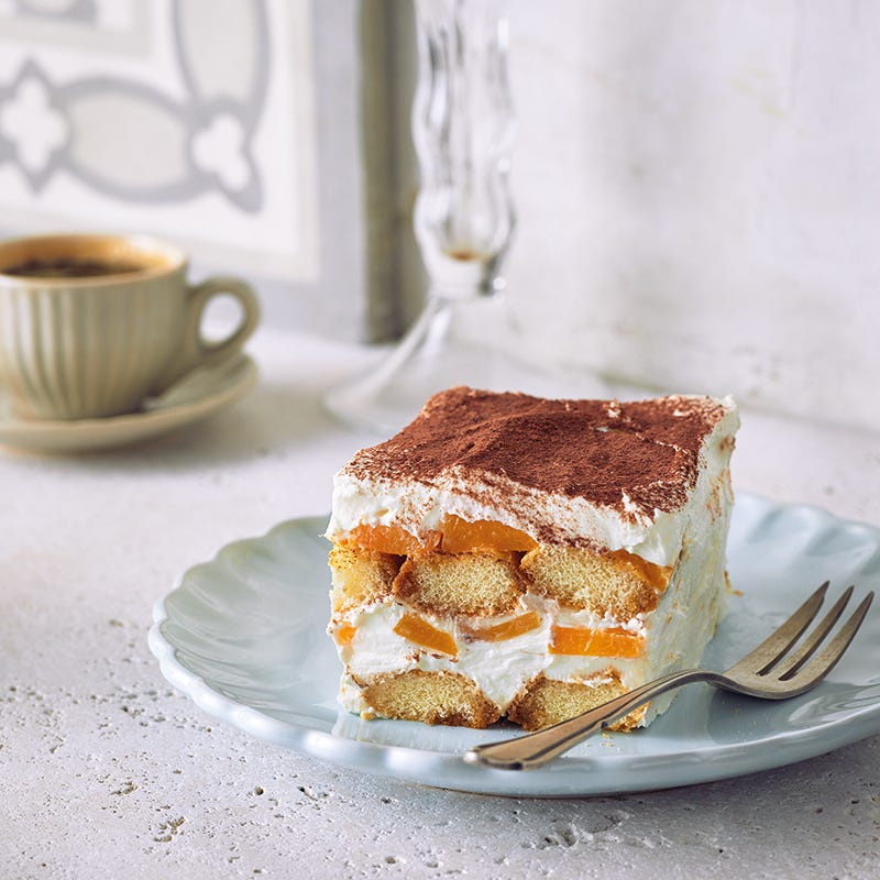 Foto van Tiramisu met perzik door WW