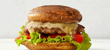 Shiitake cheeseburger sliders