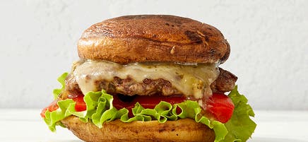 Shiitake cheeseburger sliders