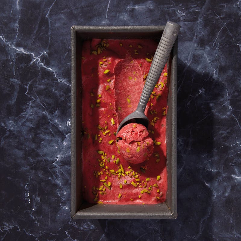 Glace fraise-pistache