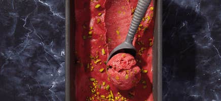 Glace fraise-pistache