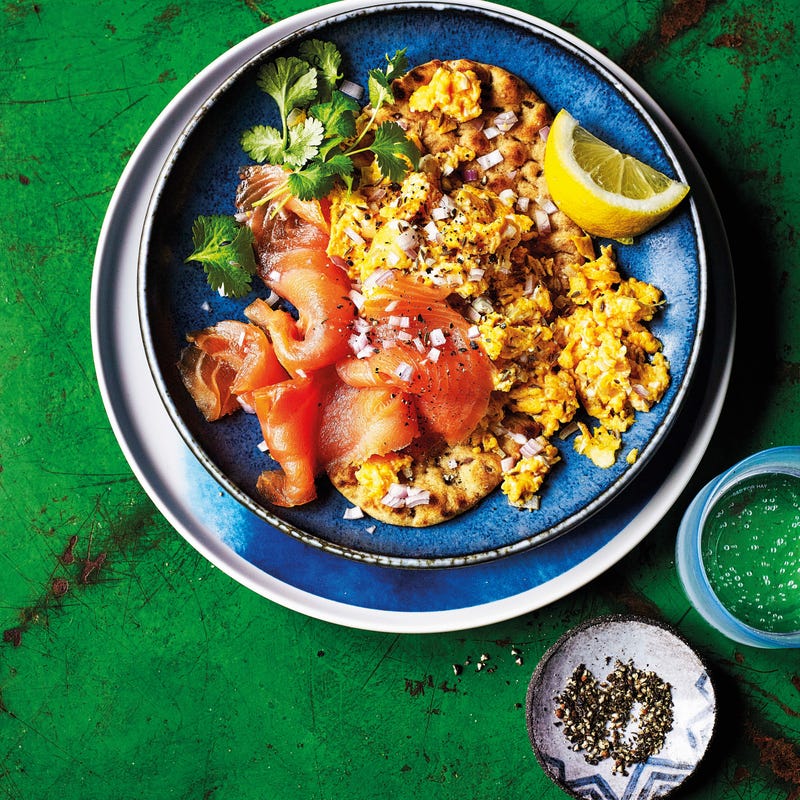 Foto van Oriëntaals roerei met gerookte zalm door WW
