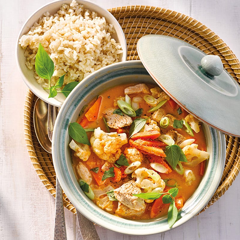 Puten-Thaicurry mit Naturreis