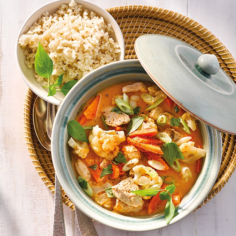 Puten-Thaicurry mit Naturreis
