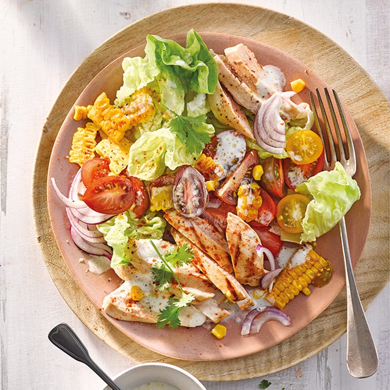 Hähnchensalat mit Joghurtdressing