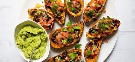 Southwest-Style Loaded Sweet Potato Skins