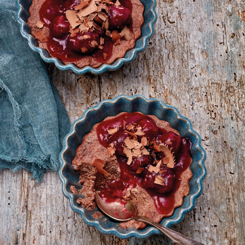 Foto van Chocoladegriesmeelpap met kersensaus door WW