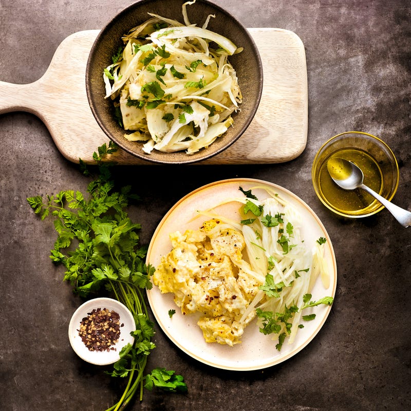 Photo de Brouillade à la cancoillotte, salade de fenouil prise par WW