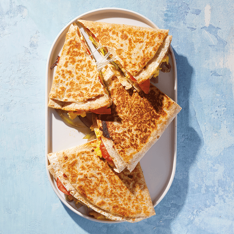 Roasted capsicum and egg breakfast wrap