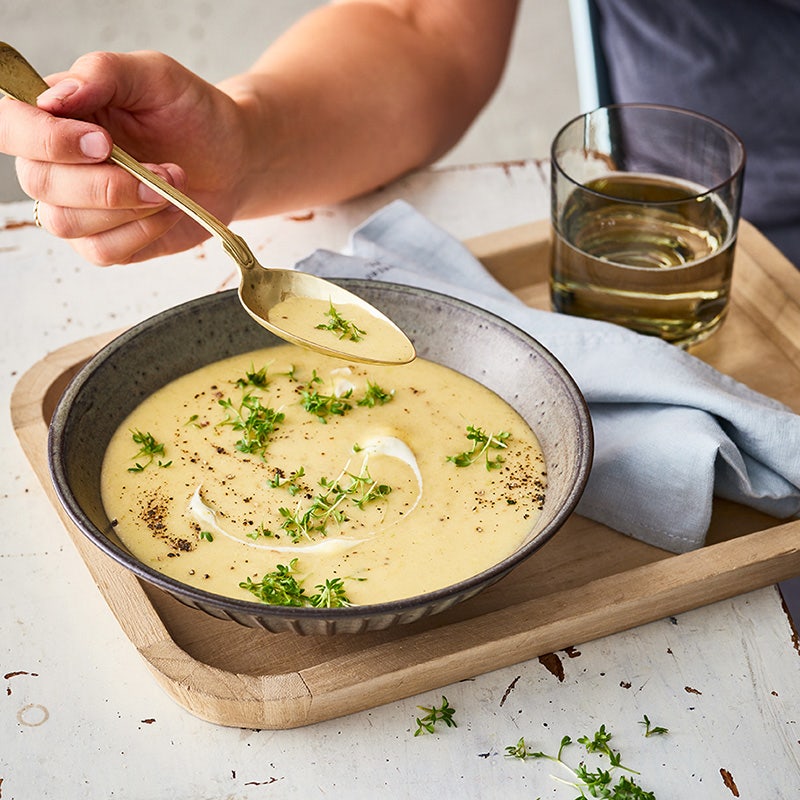 Cremige Kartoffel-Lauch-Suppe