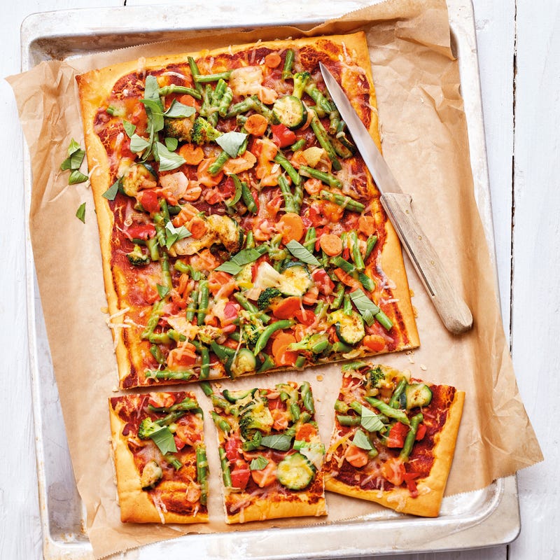 Foto van Pizza met groenten door WW