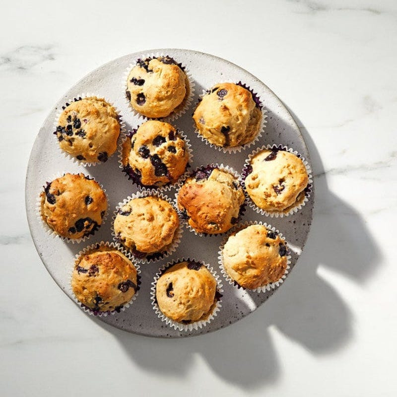 Muffins aux myrtilles sans sucres ajoutés