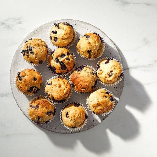 Muffins aux myrtilles sans sucres ajoutés