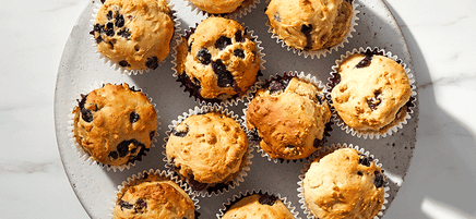 Blueberry and apple muffins