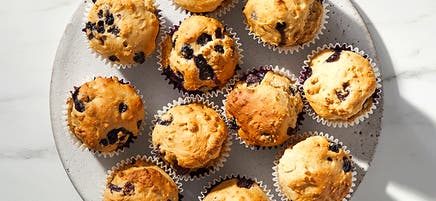 Blueberry and apple muffins