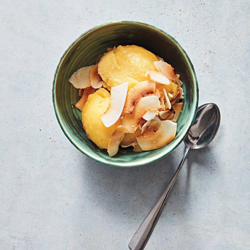 Foto van Banaan-mango-ijs met kokos door WW