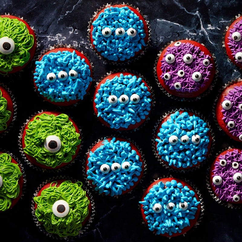 Halloween Monster Cupcakes