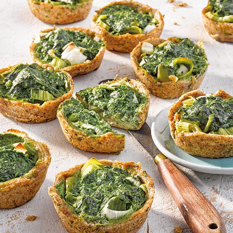 Vegane Lauch-Spinat-Muffins