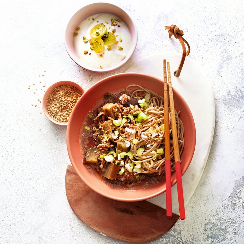 Photo de Soba aux aubergines moelleuses et boeuf prise par WW