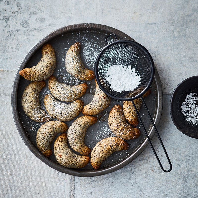 Vanillekipferl mit Mohn