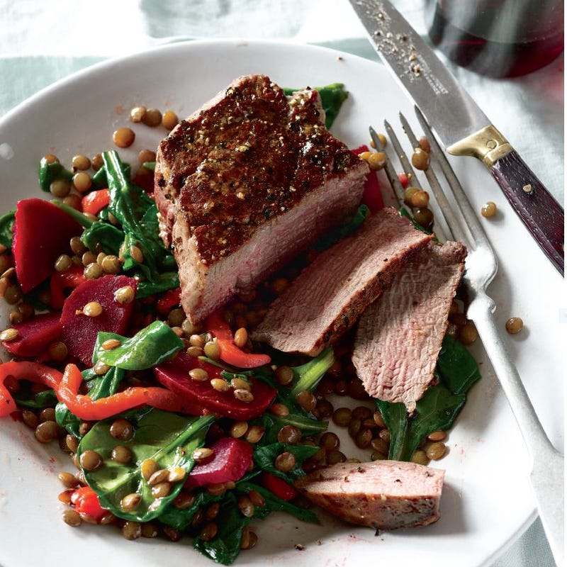 Photo de Filet mignon et salade de lentilles chaudes prise par WW