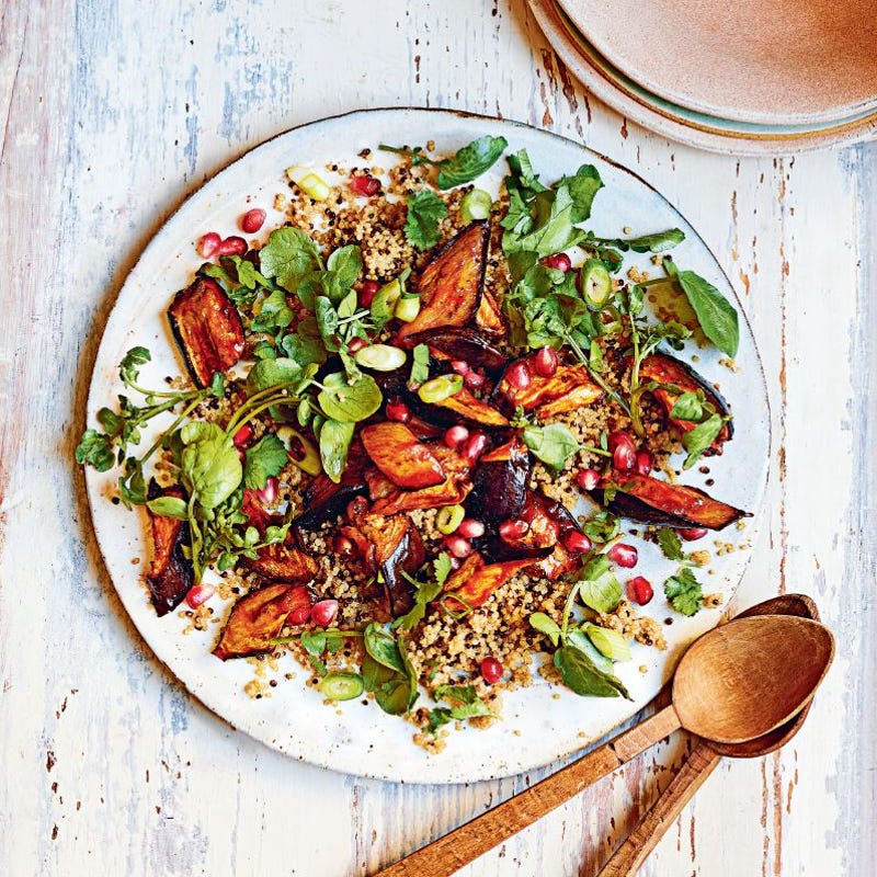 Photo de Quinoa, aubergine à la harissa et grenade prise par WW