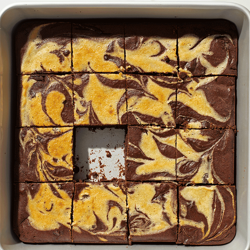 Black bean cheesecake swirl brownies