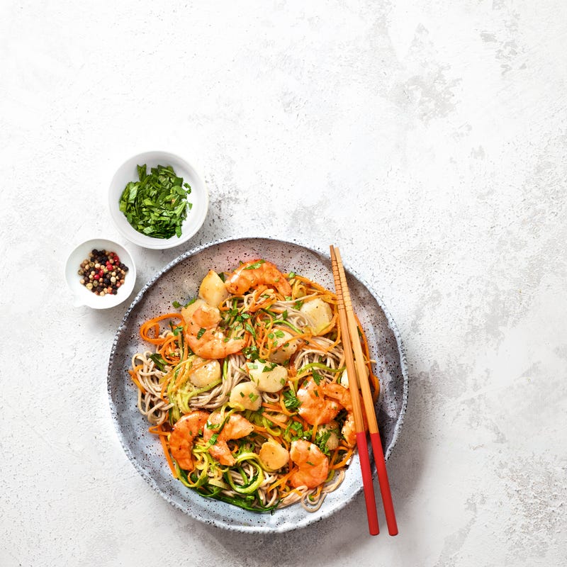 Photo de Wok de la mer aux nouilles de blé prise par WW