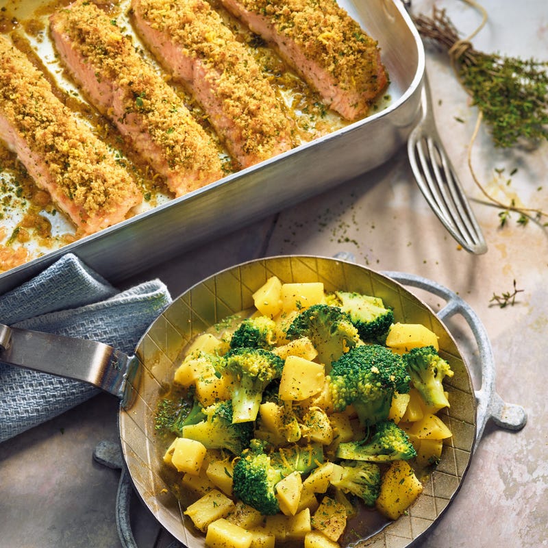 Foto van Zalm à la bordelaise met een broccoli-aardappelpannetje door WW