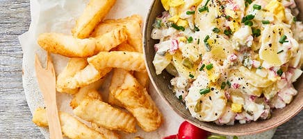 Kabeljaufilet mit Kartoffel-Radieschen-Salat
