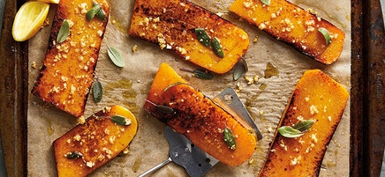 Roasted Squash Steaks with Brown Butter & Sage